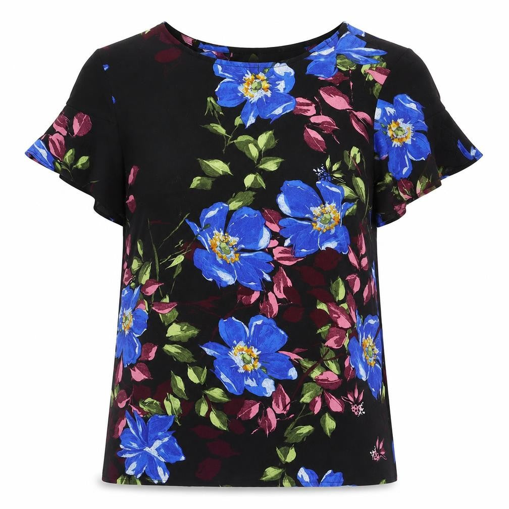 Womens UK Size 36 VILA Black Basic T-Shirt