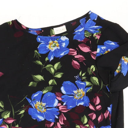 Womens UK Size 36 VILA Black Basic T-Shirt