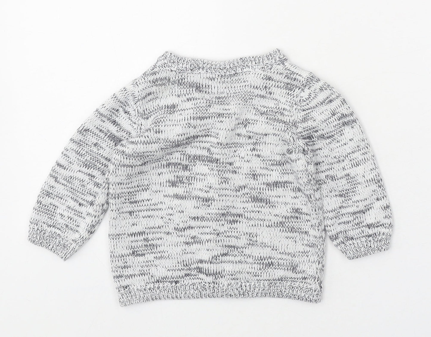 Marks and Spencer White 100% Cotton Cardigan Jumper Size 3-6 Months Button