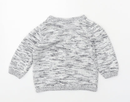 Marks and Spencer White 100% Cotton Cardigan Jumper Size 3-6 Months Button