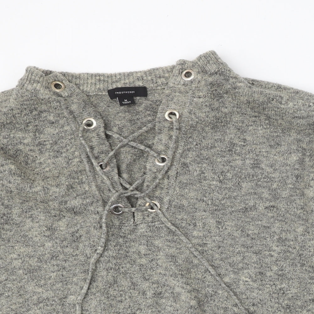 Womens UK Size M Atmosphere Grey Pullover Jumper