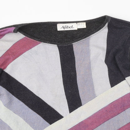 Womens UK Size 16 Afibel Multicoloured Pullover Jumper