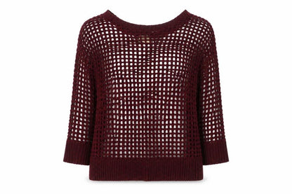 Womens UK Size 8 Crafted Red Pullover Jumper