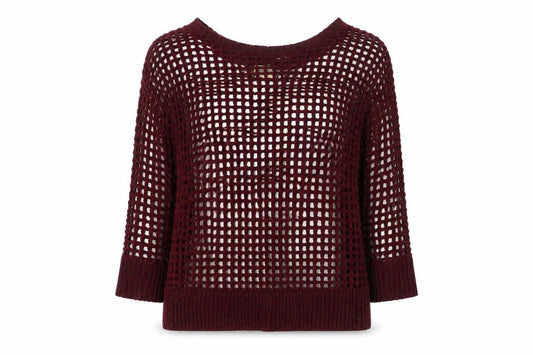 Womens UK Size 8 Crafted Red Pullover Jumper