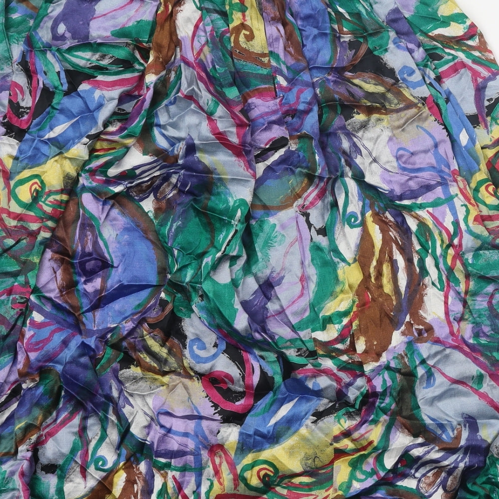 Gerry Weber Womens Multicoloured Geometric Viscose A-Line Skirt Size 10 Zip