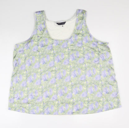Womens UK Size 18 Marks and Spencer Multicoloured Basic Tank