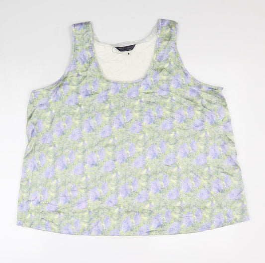 Womens UK Size 18 Marks and Spencer Multicoloured Basic Tank