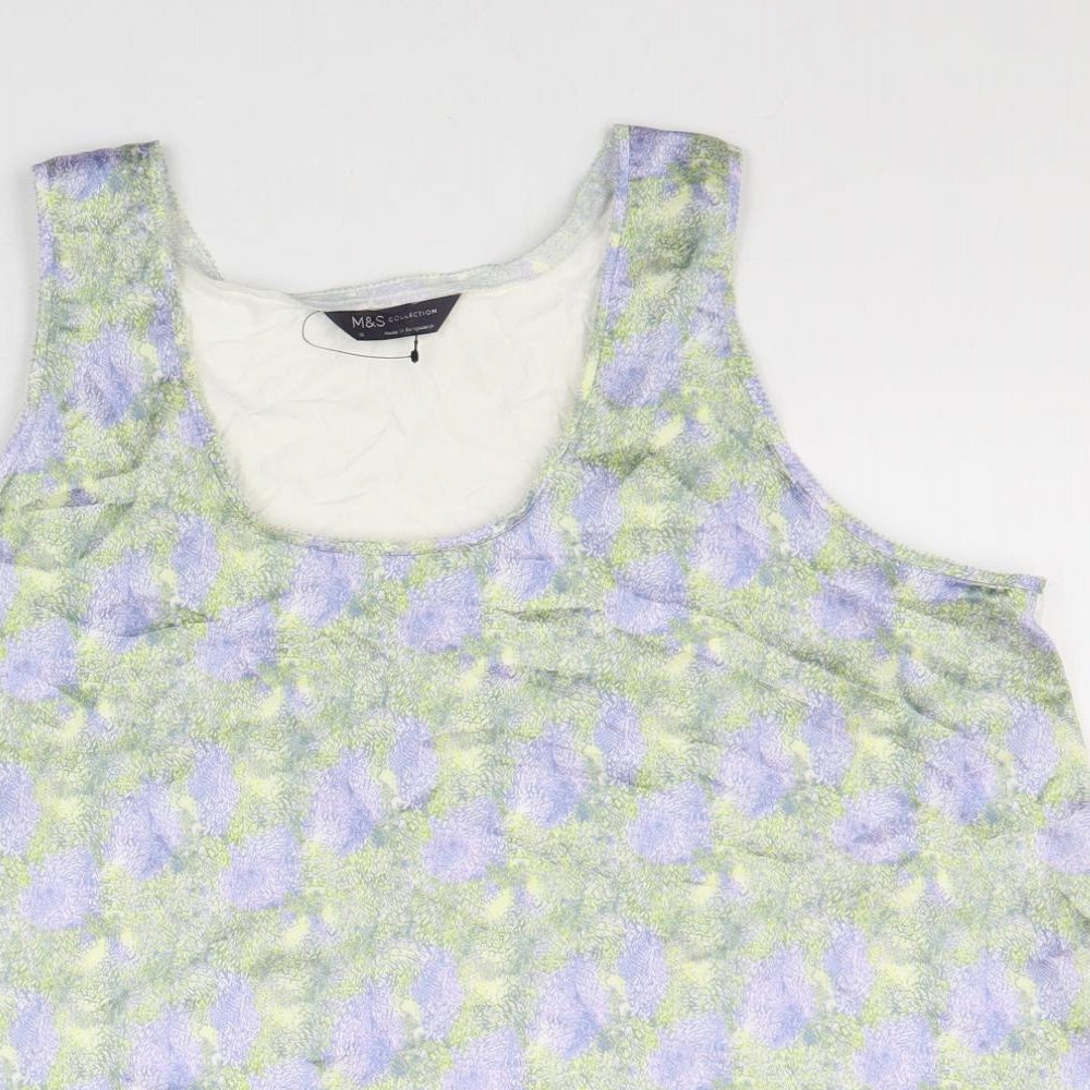 Womens UK Size 18 Marks and Spencer Multicoloured Basic Tank