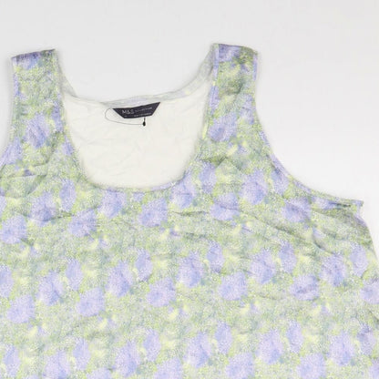 Womens UK Size 18 Marks and Spencer Multicoloured Basic Tank