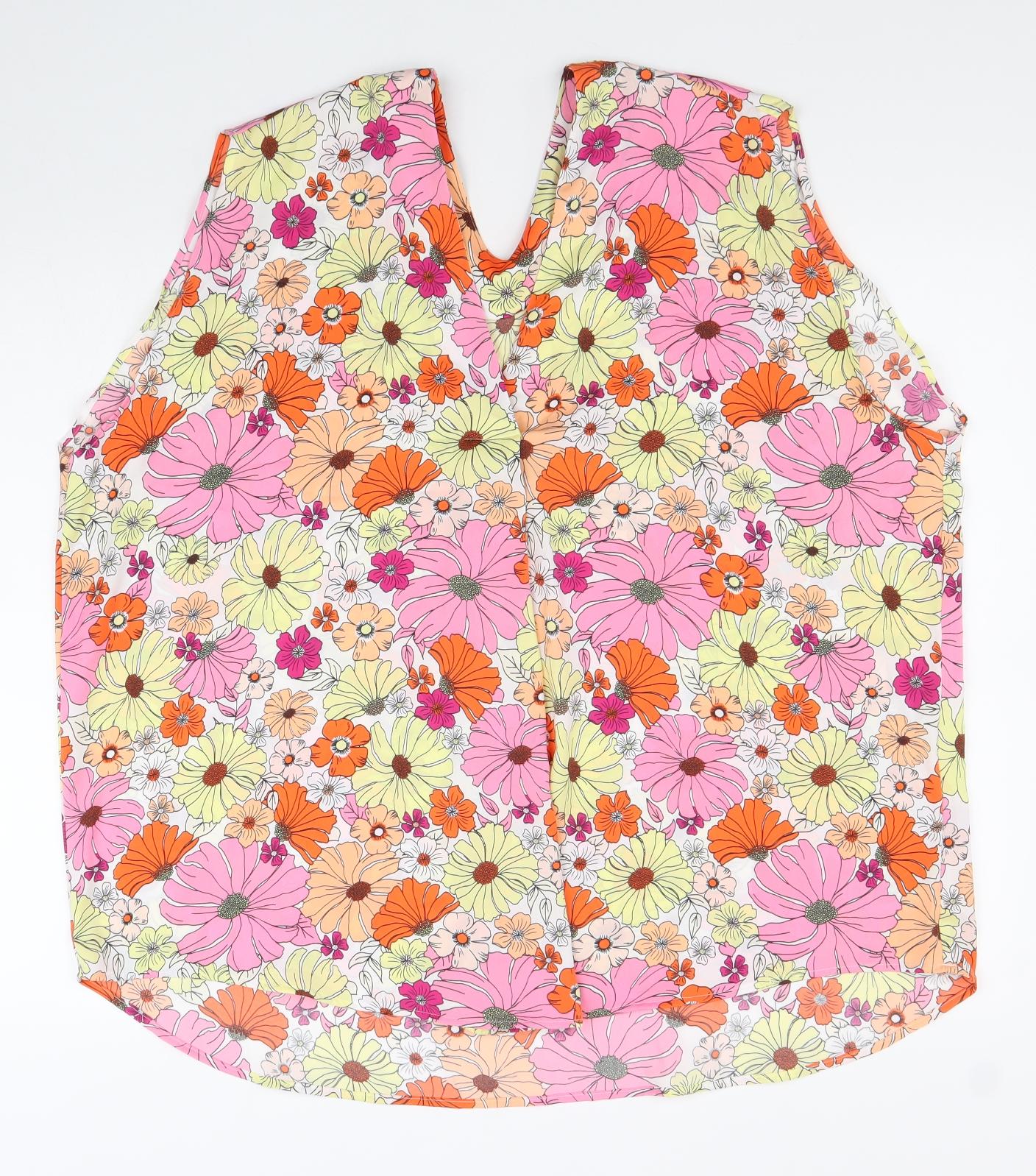 Womens UK Size 10 Marks and Spencer Multicoloured Basic Tank