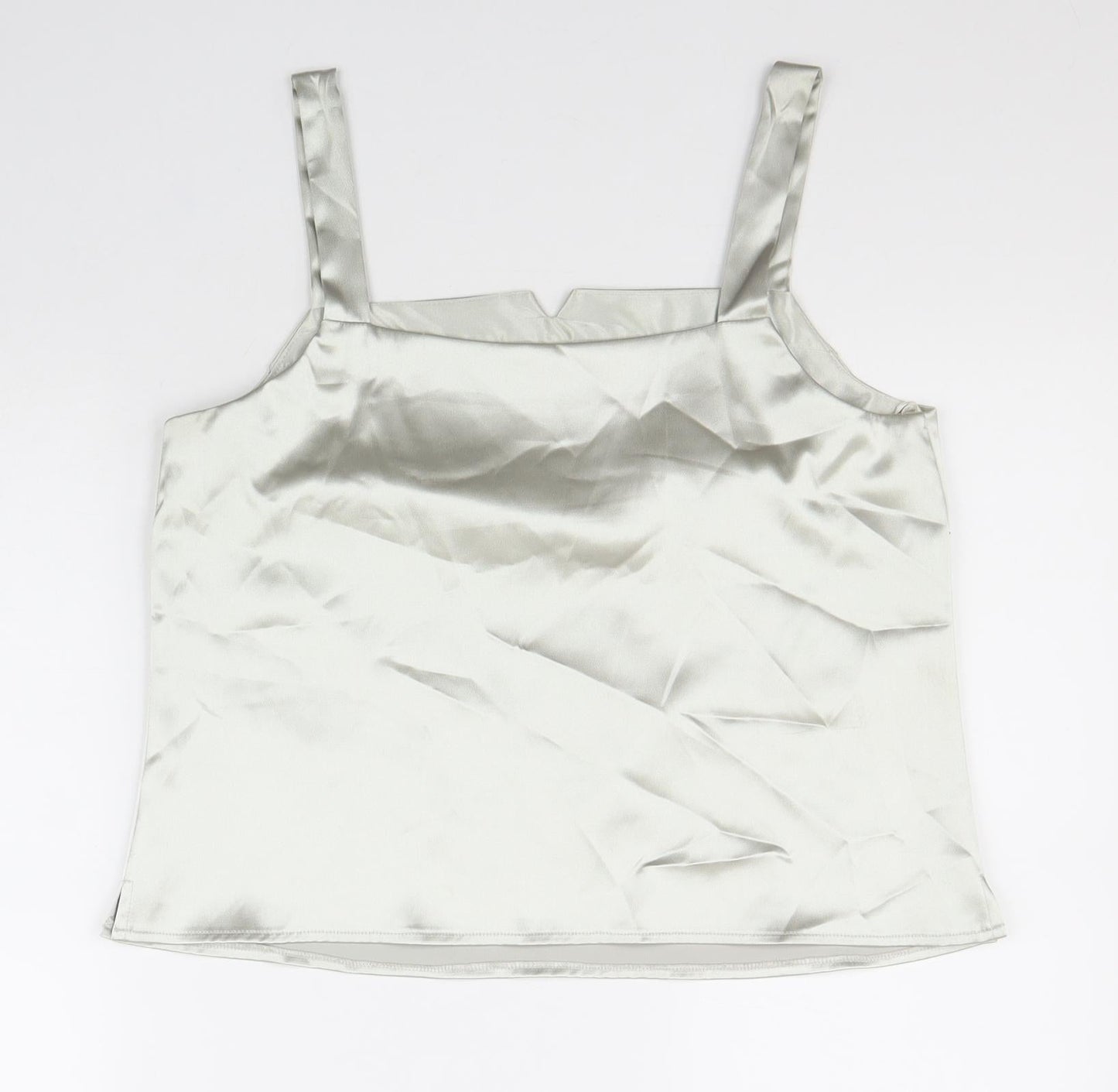 Womens UK Size 14 Roman Originals Silver Basic Tank