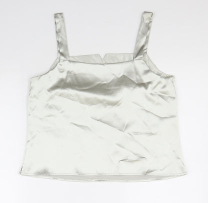 Womens UK Size 14 Roman Originals Silver Basic Tank