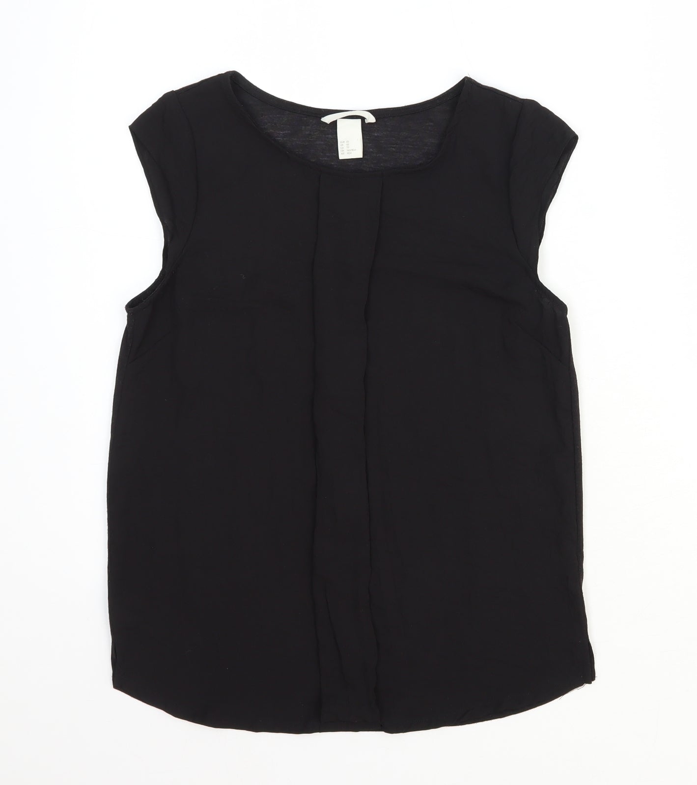 Womens UK Size XS H&M Black Basic Blouse