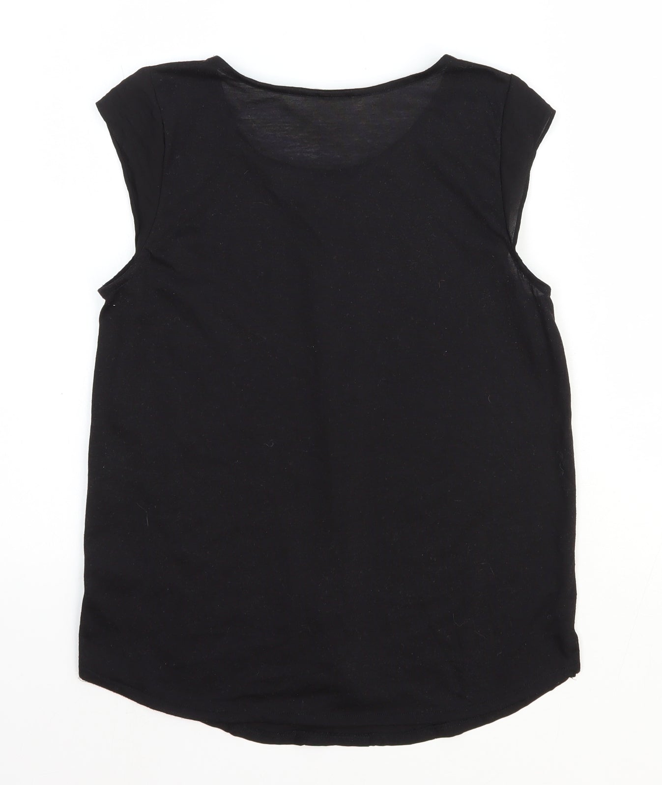 Womens UK Size XS H&M Black Basic Blouse