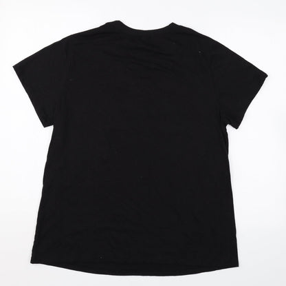 St Patricks Day Womens Black Cotton Basic T-Shirt Size L Round Neck - Pinch At Your Own Risk