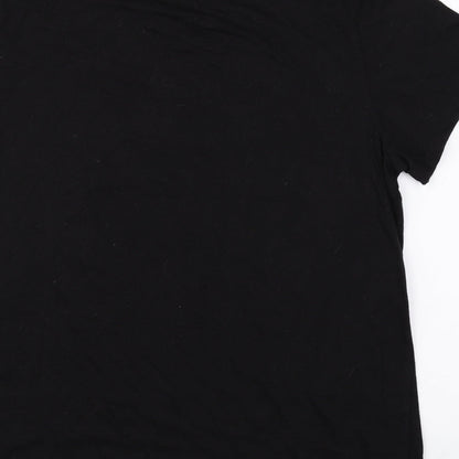 St Patricks Day Womens Black Cotton Basic T-Shirt Size L Round Neck - Pinch At Your Own Risk