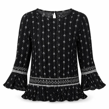Womens UK Size 8 New Look Black Basic Blouse
