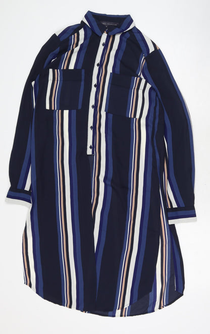 Womens UK Size 8 Marks and Spencer Blue Basic Blouse