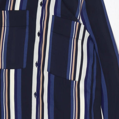 Womens UK Size 8 Marks and Spencer Blue Basic Blouse