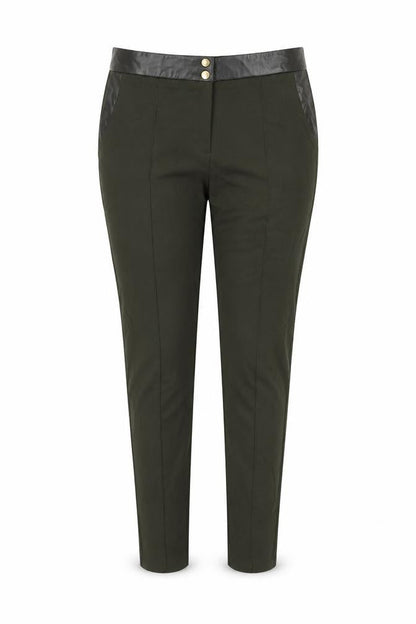 LASCANA Womens Green Polyester Trousers Size 16 Regular Button