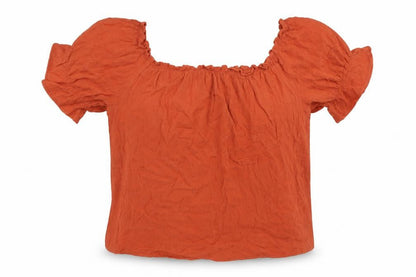 Womens UK Size 10 Primark Orange Basic Blouse