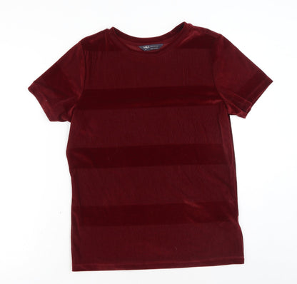 Womens UK Size 12 Marks and Spencer Red Basic T-Shirt
