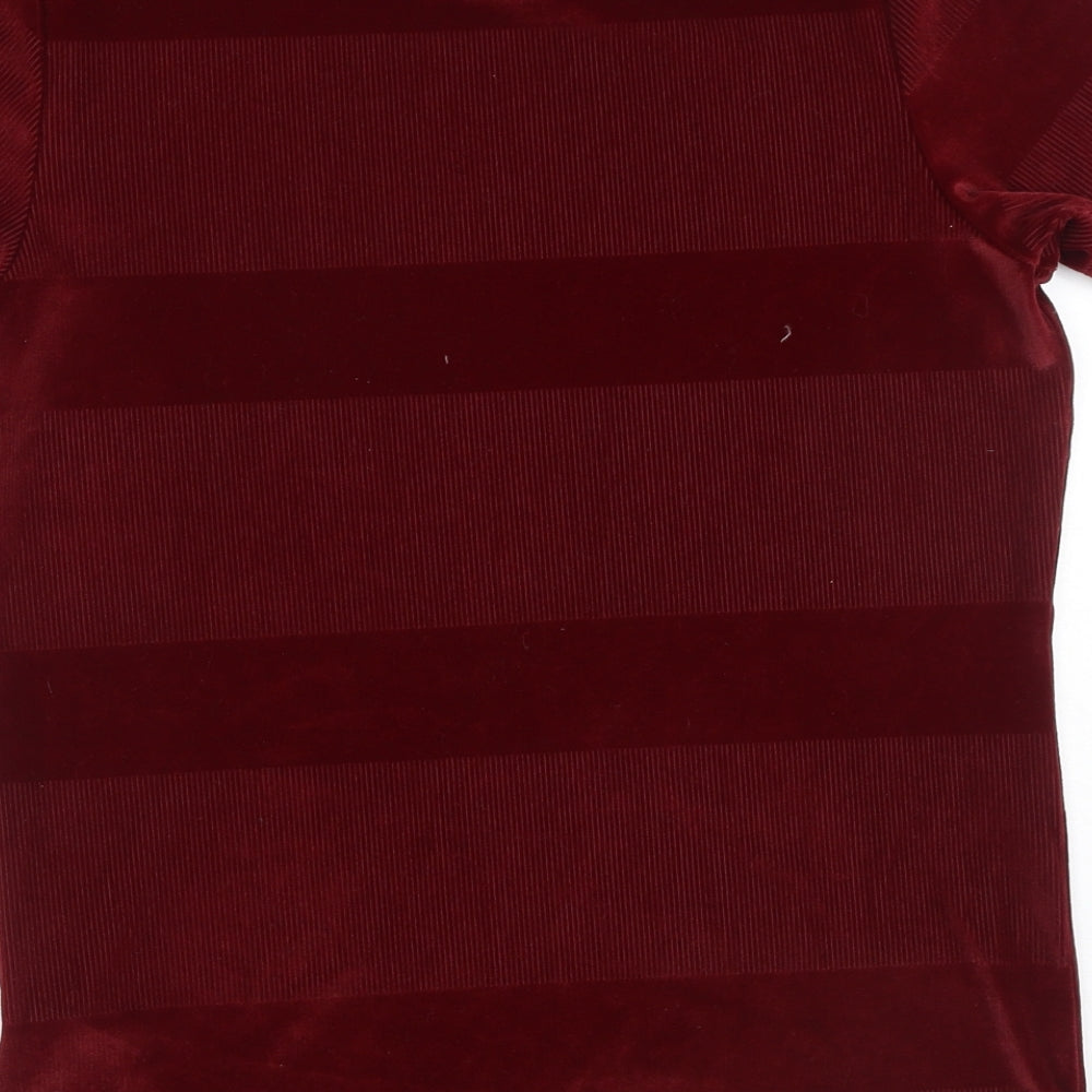 Womens UK Size 12 Marks and Spencer Red Basic T-Shirt