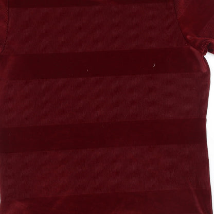 Womens UK Size 12 Marks and Spencer Red Basic T-Shirt