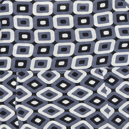 Violet & Claire Womens Blue Geometric Polyester Basic Blouse Size M V-Neck