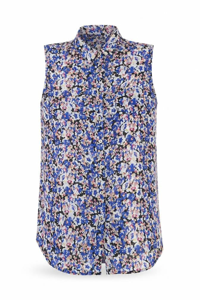 Womens UK Size 8 Primark Blue Basic Button-Up