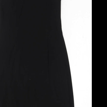 JS Boutique Womens Black Polyester A-Line Size 14 Off the Shoulder Zip