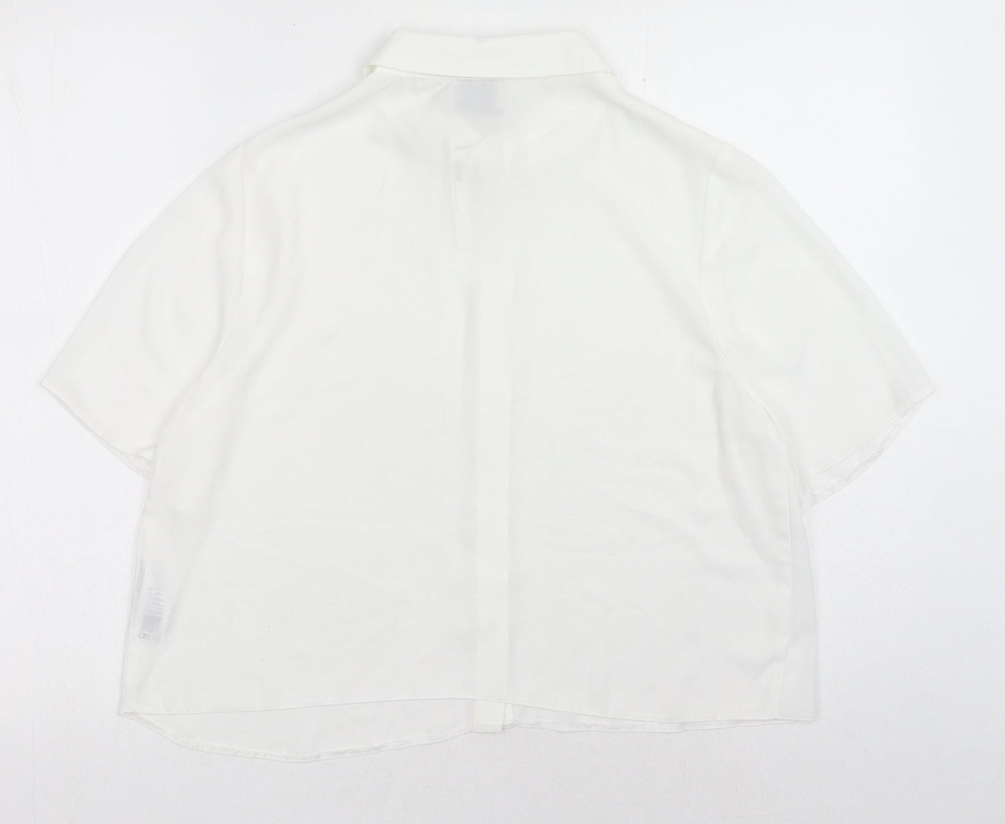 Womens UK Size 14 ASOS White Basic Button-Up
