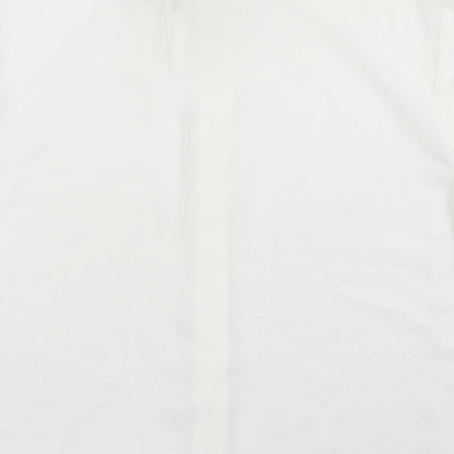 Womens UK Size 14 ASOS White Basic Button-Up
