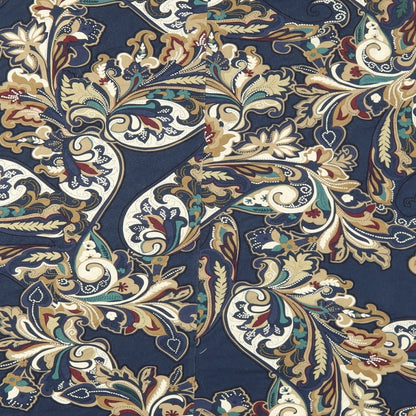 Marks and Spencer Womens Blue Geometric Viscose A-Line Skirt Size 8