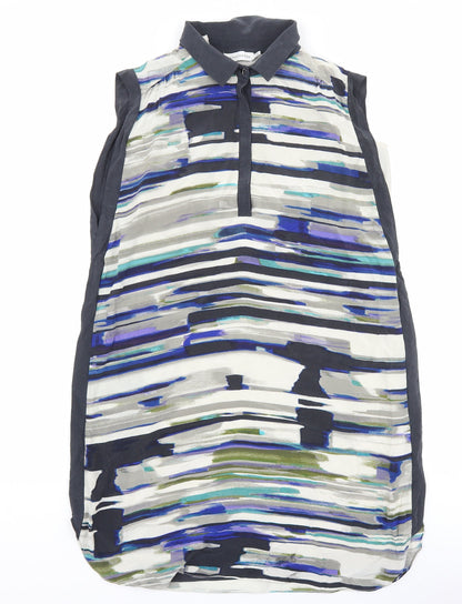Paraphrase Womens Multicoloured Geometric Polyester Shirt Dress Size XS Collared Button