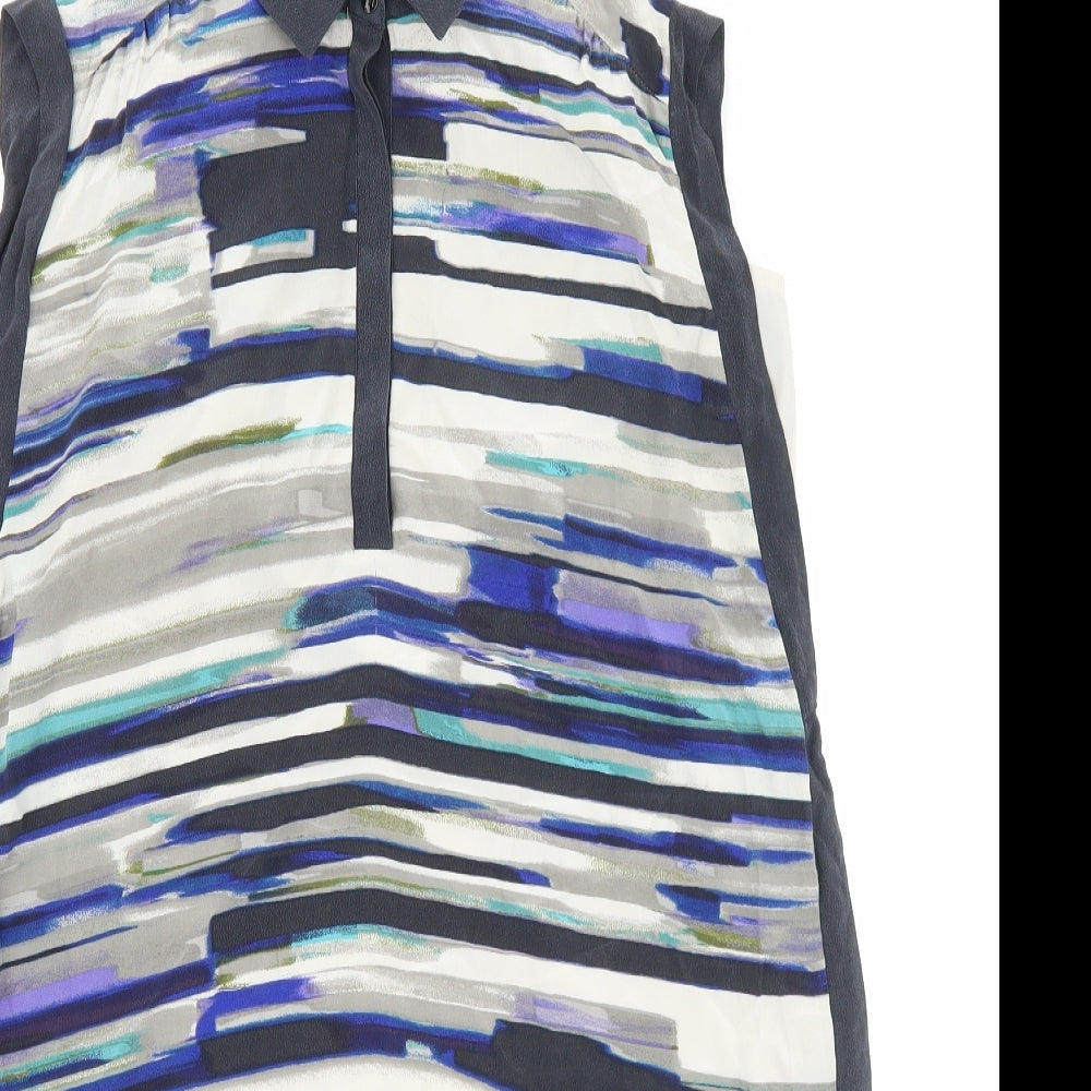Paraphrase Womens Multicoloured Geometric Polyester Shirt Dress Size XS Collared Button
