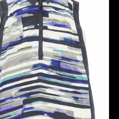 Paraphrase Womens Multicoloured Geometric Polyester Shirt Dress Size XS Collared Button