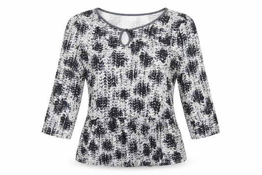 Womens UK Size S EAST Black Basic Blouse