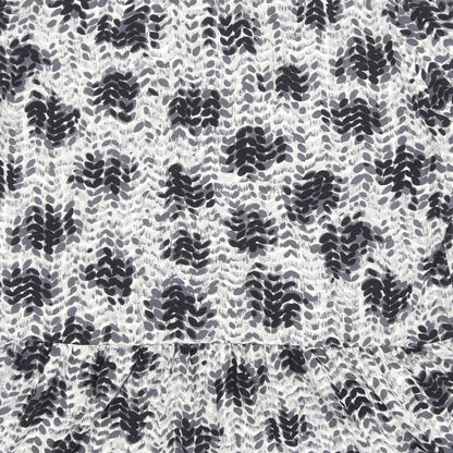 EAST Womens Black Geometric Viscose Basic Blouse Size S V-Neck