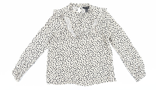 Womens UK Size 6 New Look Beige Basic Blouse