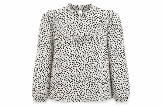 Womens UK Size 6 New Look Beige Basic Blouse