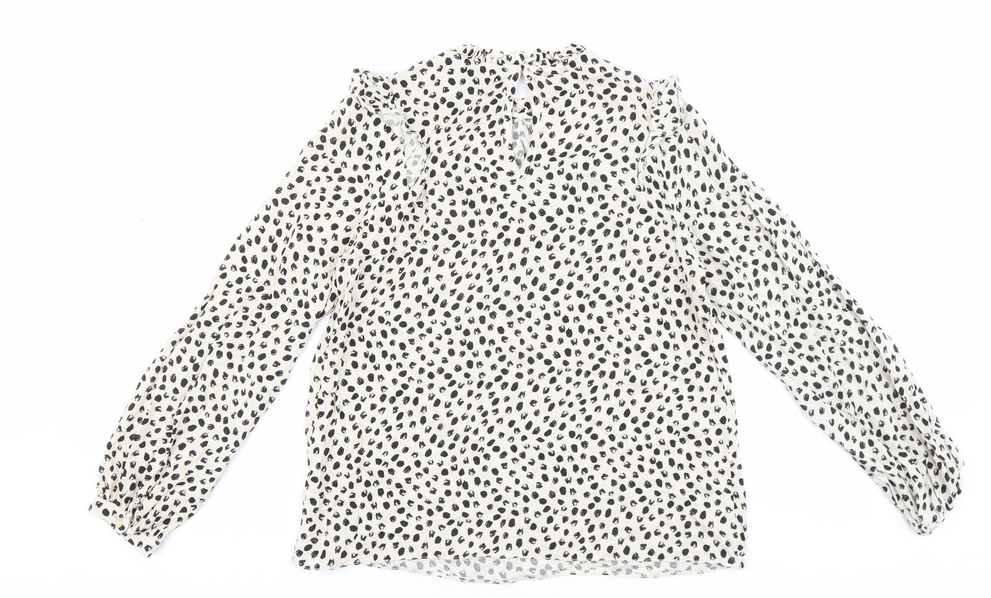 Womens UK Size 6 New Look Beige Basic Blouse
