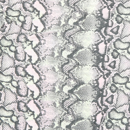 Nutmeg Womens Multicoloured Animal Print Viscose Basic Blouse Size 10 V-Neck - Snake Print