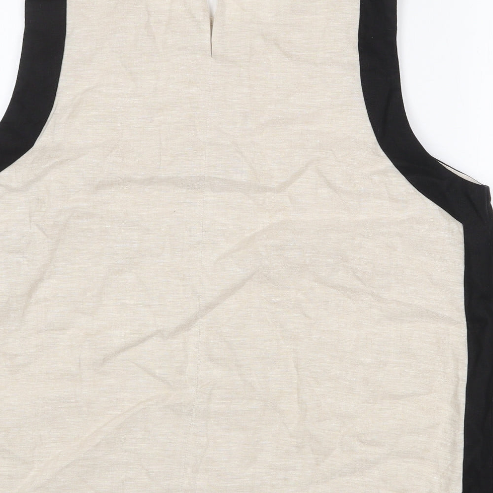 Womens UK Size 16 Preworn Beige Basic Tank