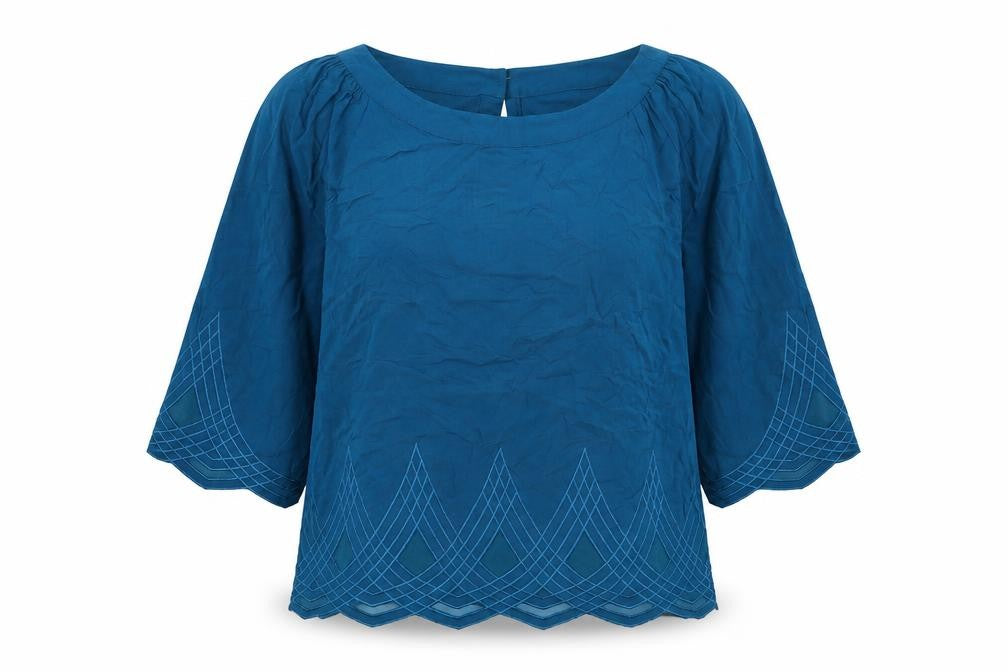 Womens UK Size 10 Warehouse Green Basic Blouse