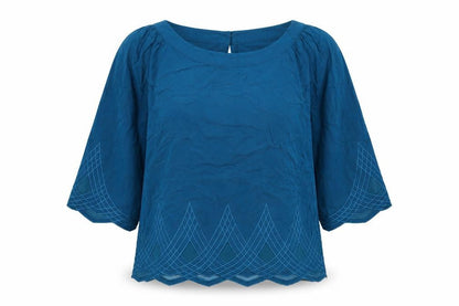 Womens UK Size 10 Warehouse Green Basic Blouse