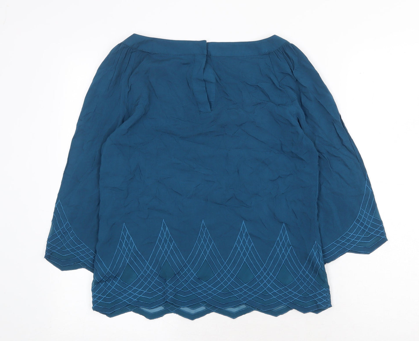 Womens UK Size 10 Warehouse Green Basic Blouse