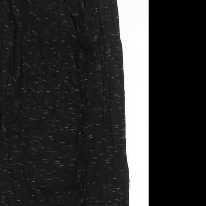H&M Womens Black Viscose A-Line Size S Boat Neck Pullover