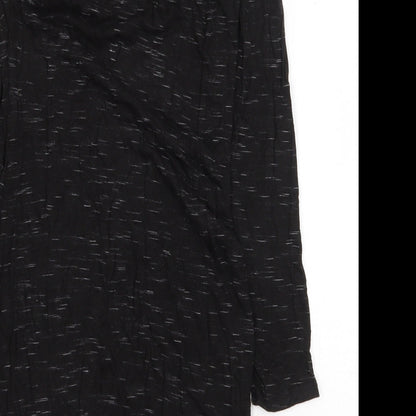 H&M Womens Black Viscose A-Line Size S Boat Neck Pullover