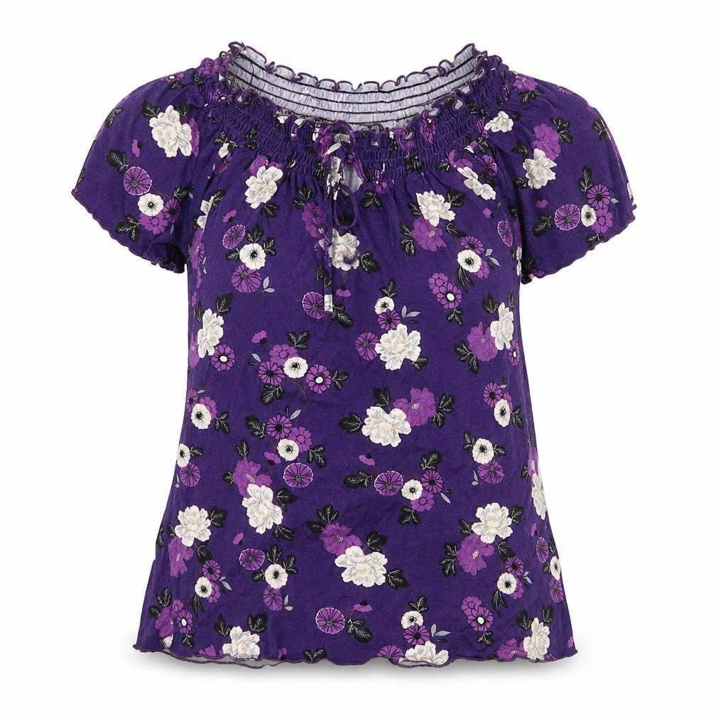 Womens UK Size 10 M&Co Purple Basic Blouse
